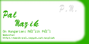 pal mazik business card